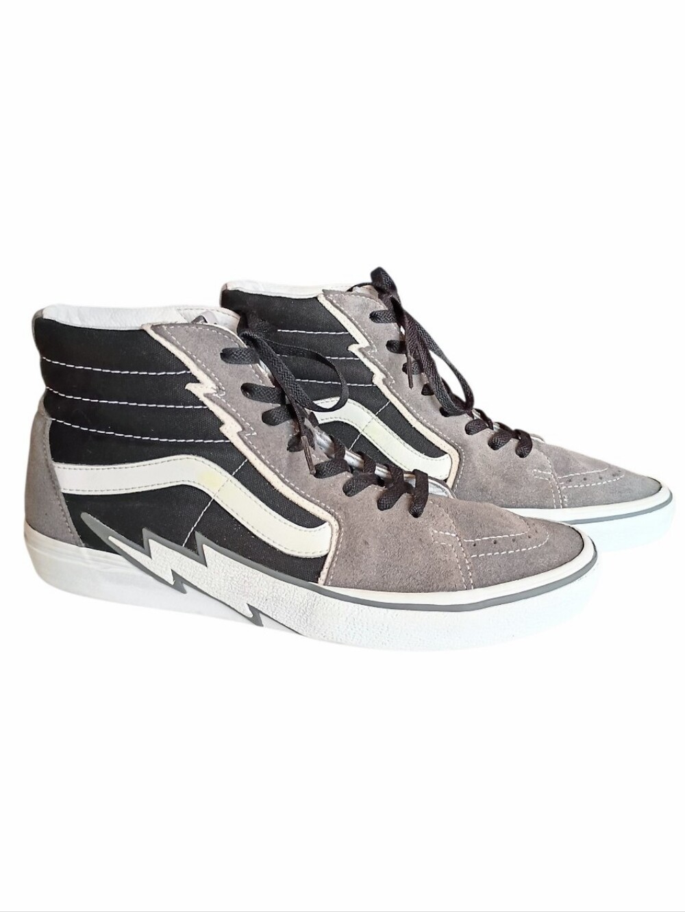 VANS Sk8-Hi Sneakers Unisex Black Gray Sz 11.5 Men 13 Women